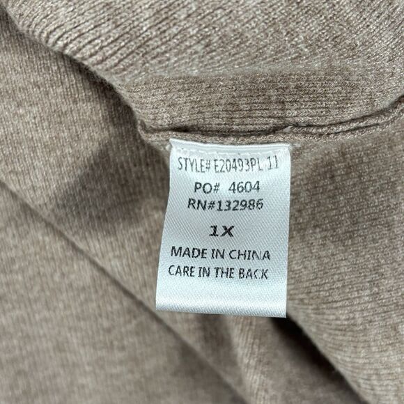 MITTOSHOP Women’s Sweater Hoodie Fringe Raw Edges Distressed Tan - Picture 8 of 9